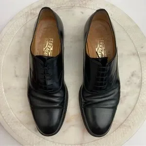Salvatore Ferragamo Padova Oxford Men’s Size 9 D Black Calfskin Dress Shoe Salvatore Ferragamo Mens Padova Oxford Size 8 EE WIDE Black  main image 3